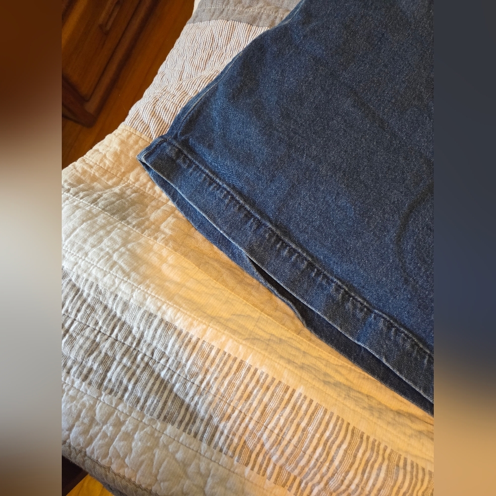 American Eagle Stretch Mid-Rise Mini Denim Blue Skirt Skort Size 20 - Picture 11 of 12